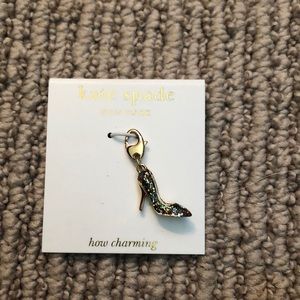 Kate Spade How Charming Gold Glitter Heel Charm